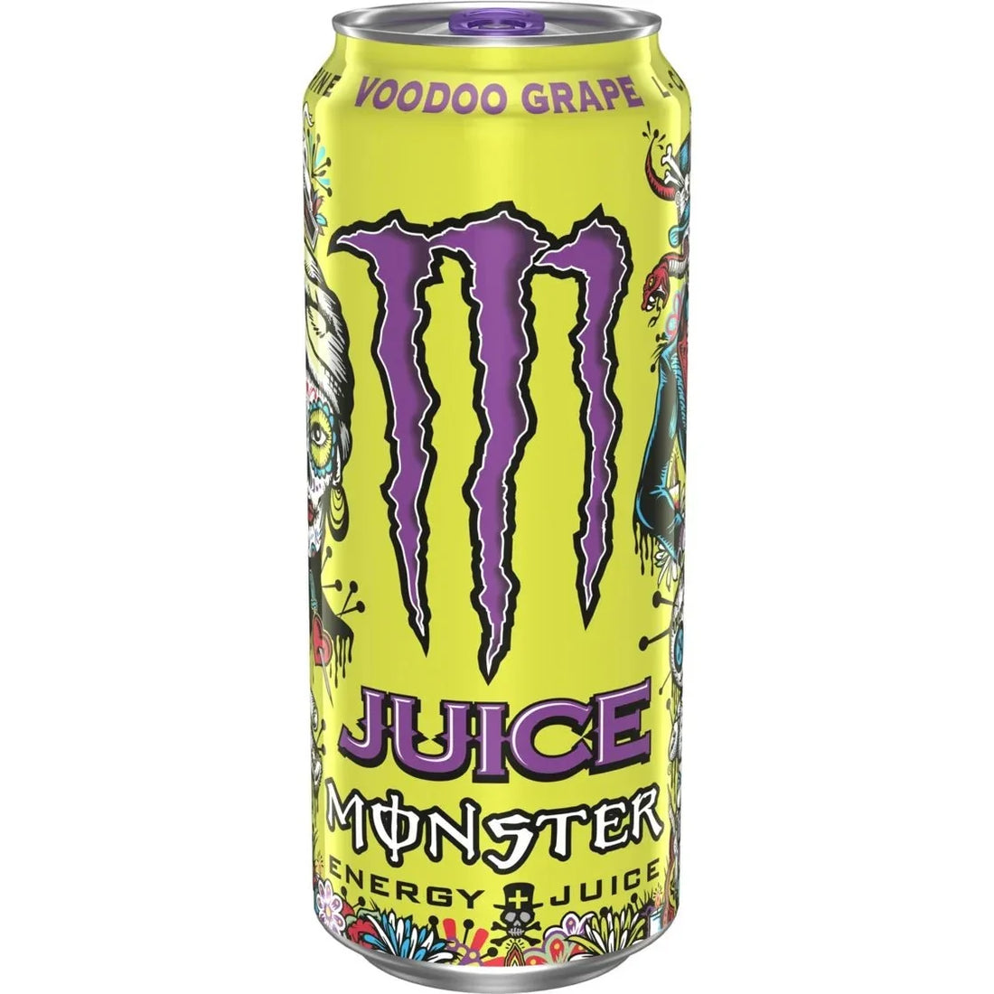 Voodoo Grape Monster Energy Drink USA import can, an exclusive purple grape-flavoured energy drink not sold in UK shops