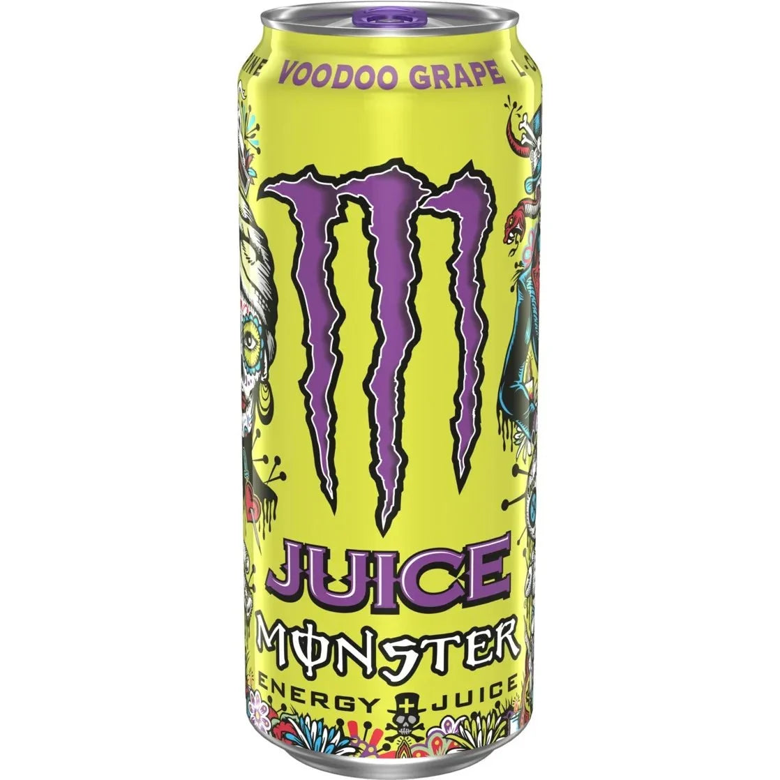 Voodoo Grape Monster Energy Drink USA import can, an exclusive purple grape-flavoured energy drink not sold in UK shops