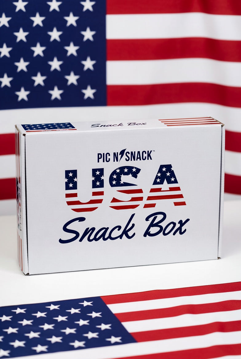 PIC N SNACK £10 American Mixed Snacks Mystery Box packed with imported chocolate, candy and crisps
