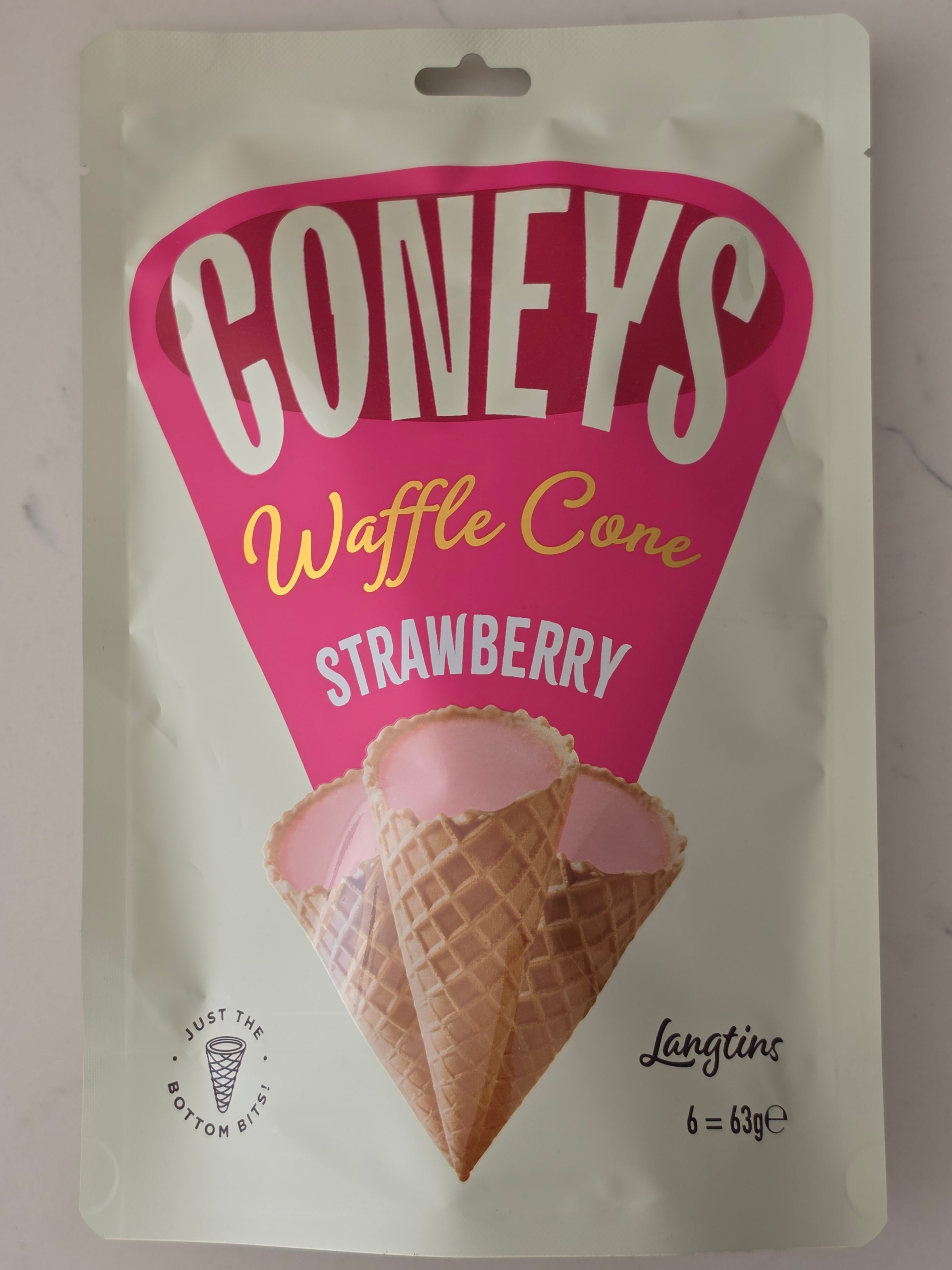 Coneys Wafer Strawberry 63g Bag Main image