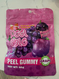Fresh Fruity Purple Grape Peel Gummies 66g