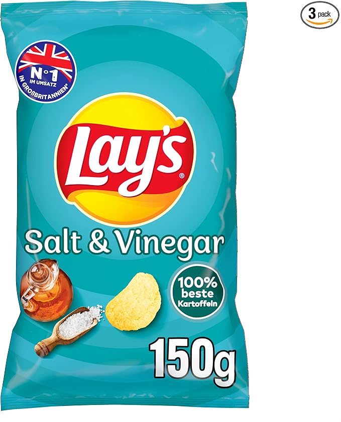 Lays Salt & Vinegar Crisps 150g